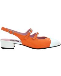 CAREL PARIS - Abricot Leather Slingback Pumps, Brand Size 39 Us - Lyst