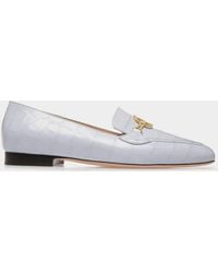 Bally - Obrien Croc-Embossed Leather Loafers, Brand Size 37 Us - Lyst