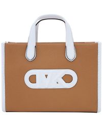 Michael Kors - Gigi Small Embossed Leather Messenger Bag - Lyst