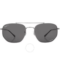 Ray-Ban - Grey Chromance Irregular Sunglasses - Lyst