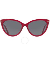 Carolina Herrera - Grey Cat Eye Sunglasses Her 0093/s 0c9a/ir 57 - Lyst