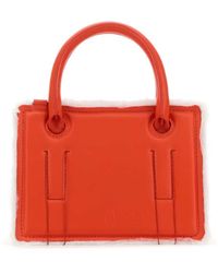 Dentro - Coral Leather Mini Otto Handbag - Lyst