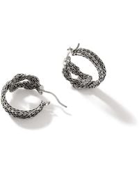 John Hardy - 17mm Love Knot Sterling Silver Hoop Earring - Lyst