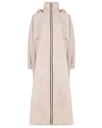 Brunello Cucinelli - Light Leather Hooded Jacket, Brand Size 42 (Us - Lyst