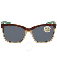 Costa Del Mar - Anaa Grey Polarized Polycarbonate Sunglasses Ana 105 Ogp 55 - Lyst
