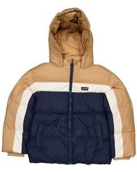 Levi's - Levis Boys Colorblock Down Hooded Puffer Jacket - Lyst