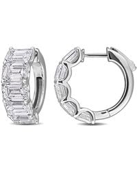 Created Forever - 7 1/2Ct Tw Octagon Cut Lab-Grown Diamond Hoop Earrings - Lyst