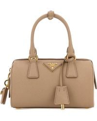 Prada - Cappuccino Leather Handbag - Lyst
