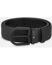 Montblanc - Leather Horseshoe Buckle Belt - Lyst