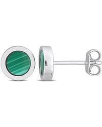 Amour - 5/8 Ct Tgw Malachite Stud Earrings - Lyst