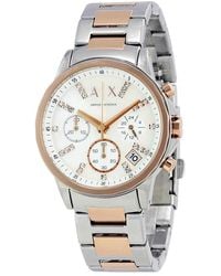 armani exchange women's watch silver
