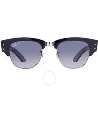 Ray-Ban - Mega Clubmaster Polarized Grey Blue Gradient Square Sunglasses Rb0316s 136678 50 - Lyst