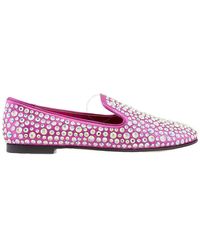 Giuseppe Zanotti - Rhinestone Embellised Loafers, Brand Size 38 Us - Lyst