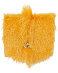 Burberry - Faux Fur Chess Leather Wallet - Lyst