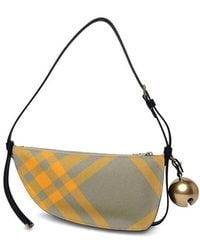 Burberry - Embroidered Canvas Mini Shield Shoulder Bag - Lyst