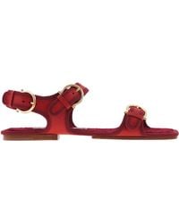 Ferragamo - Ferragamo Nomadic Buckle Flat Sandals, Size 7 C - Lyst