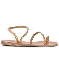 Ancient Greek Sandals - Ladies Natural Eleftheria Pearls Flat Sandals, Brand Size 35 Us - Lyst