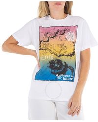 Ganni - Bright Printed Organic Cotton T-shirt - Lyst