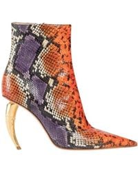 Roberto Cavalli - Python-Print Tiger Tooth Boots, Brand Size 36 Us - Lyst