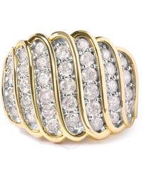 Haus of Brilliance - 14k Gold Plated .925 Sterling Silver 2.00 Cttw Diamond Multi Row B - Lyst