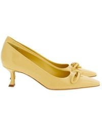 Ferragamo - Annie Kitten Heel Pump With Asymmetric Bow - Lyst
