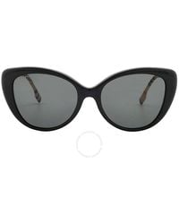 Burberry - Dark Grey Cat Eye Sunglasses Be4407 385387 54 - Lyst