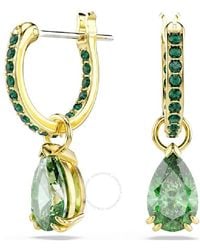 Swarovski - Pear-Cut-Tone Plated Attract Drop Earrings - Lyst