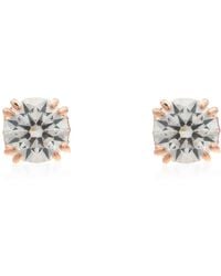 Swarovski - Constella Rose-Tone Plated Round Cut Stud Earrings - Lyst