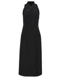 Ferragamo - Double-Breasted Sleeveless Dress, Brand Size 40 Us - Lyst