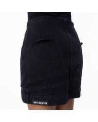 Balenciaga - Ladies Peach Pitch Upside-Down Denim Miniskirt, Brand Size 36 (Us - Lyst
