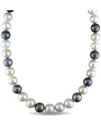 Amour - 11-13 Mm Multi-Colored South Sea And Tahitian Pearl Strand Necklace With 14K Clasp - Lyst