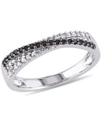 Amour - 1/4 Ct Tw And Crossover Diamond Anniversary Band - Lyst
