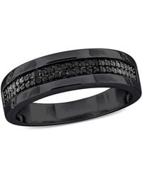 Amour - 1/10Ct Tdw Diamond Double Row Ring - Lyst