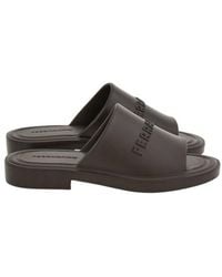 Ferragamo - Giuneva Logo Embossed Slides - Lyst