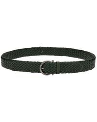 Ferragamo - Braided Leather Gancini Fixed Belt - Lyst