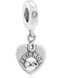 PANDORA - Friends And Infinity Heart Sterling Dangle - Lyst