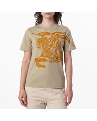 Burberry - Equestrian Knight Print Short Sleeve T-Shirt - Lyst