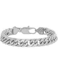 Robert Alton - High Polish Curb Chain Stainless Steel Bracelet - Lyst