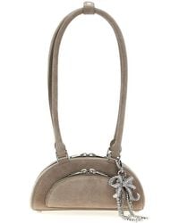 Self-Portrait - Self-Portrait Suede Mini With Charm Shoulder Bag - Lyst