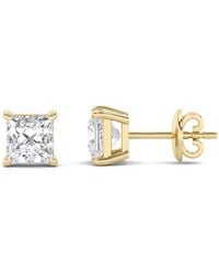 Mure And Co - 2Ctw Princess Shaped Lab Grown Diamond (F/Vs) Stud Earrings - Lyst