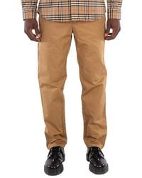 Burberry - Denton Casual Cotton Trousers, Brand Size 52 (Waist - Lyst