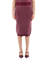 Michael Kors - Logo Jacquard High-Waisted Skirt - Lyst