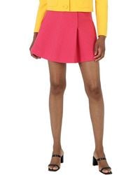 Moschino - Fuschia Polka-Dot Tweed Mini Skirt - Lyst