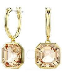 Swarovski - Millenia Square Cut-Tone Plated Earrings - Lyst
