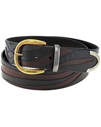Roberto Cavalli - Zebra Patch Leather Belt, Cm - Lyst
