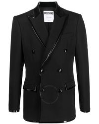 Moschino - Double-breasted Piped Blazer - Lyst