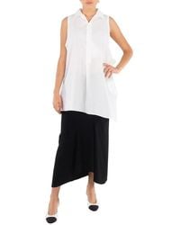 Y's Yohji Yamamoto - Ladies Dropped No Sleeves Blouse, Brand Size 2 - Lyst