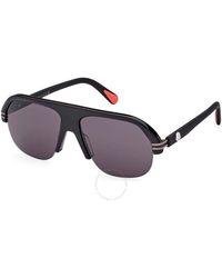 Moncler - Lodge Smoke Navigator Sunglasses Ml0267 01a 57 - Lyst