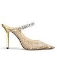 Jimmy Choo - Bing 100 Coarse Glitter Mules, Brand Size 34.5 Us - Lyst