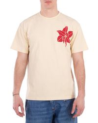 JW Anderson - Crew Neck Floral-Print Organic Cotton T-Shirt - Lyst